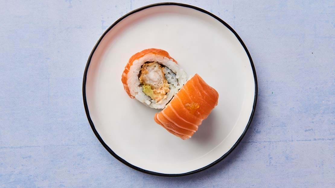 Dinner Sushi Foodora Hells Laks Kaburamaki 4163